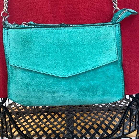 β¨ π β¨βZara Woman Emerald Green Chain Leather Crossbody Handbag β¨ - Picture 13 of 17